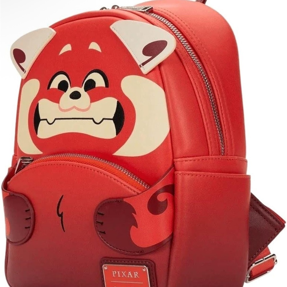 Loungefly Disney Pixar Turning Red Backpack & Cardholder NWT - Picture 6 of 9